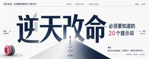 普通人逆天改命,最该收藏的 20 个提示词-Baili Blog