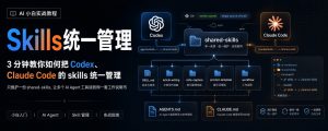 3分钟教你如何把 Codex、Claude Code 的 skills 统一管理（内附提示词）-Baili Blog